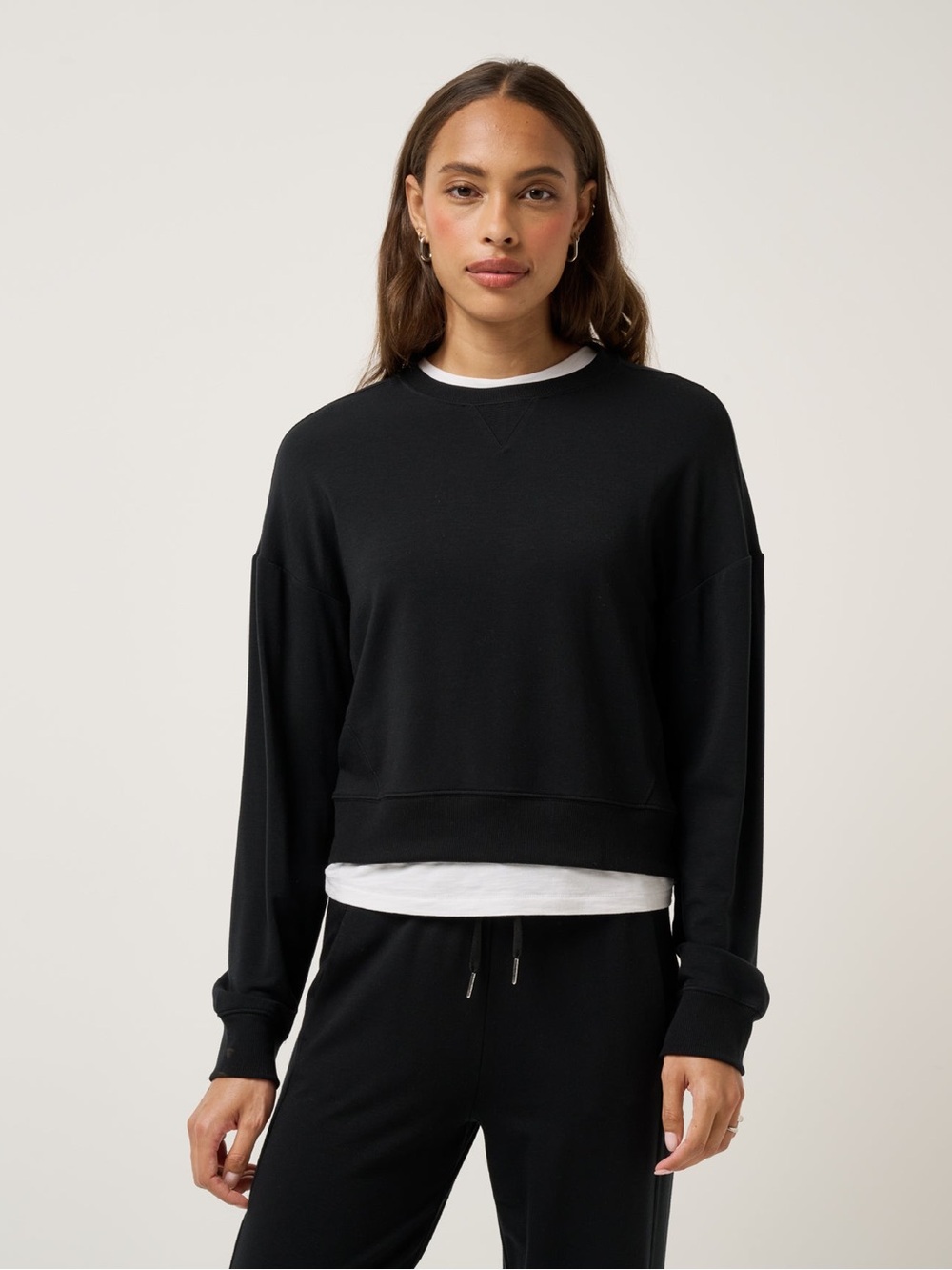 TravisMathew Cloud Terry Crew Sweatshirt Womens Pullover Crewneck Black Soft - M
